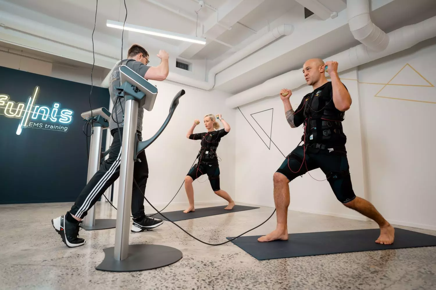 Electrical muscle stimulation studio provides low-impact workouts