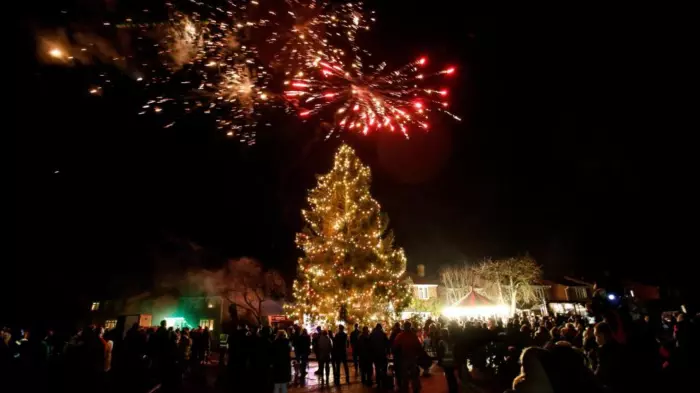 Village's Christmas tree earns thousands for charity