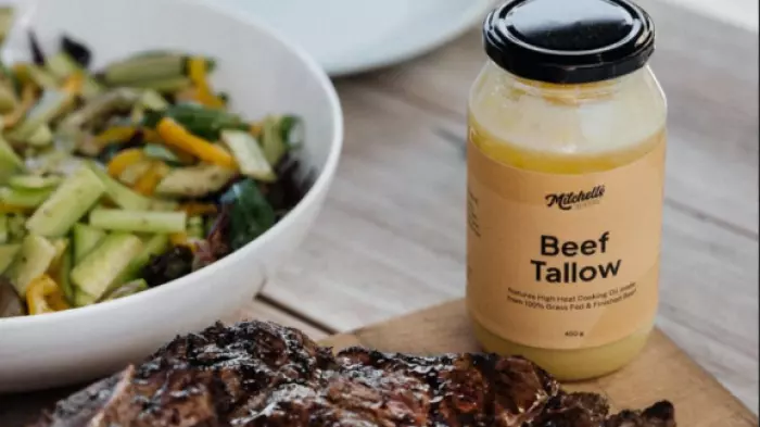 Beef tallow startup brothing with excitement