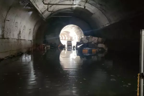 City Rail Link photo shows extent of Auckland flooding