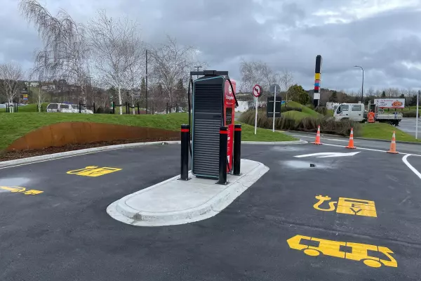 NZ's largest yet EV charging hub opens in Tauranga