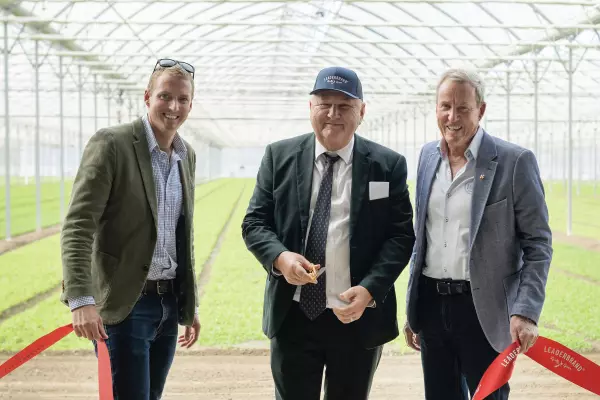 Shane Jones all smiles as LeaderBrand unveils 11-hectare greenhouse