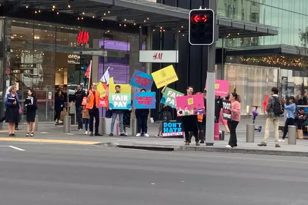 H&M retail workers strike for a living wage
