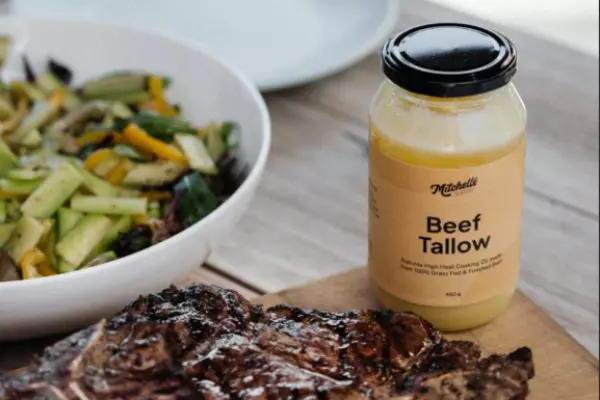 Beef tallow startup brothing with excitement
