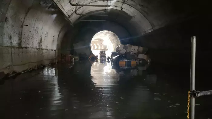 City Rail Link photo shows extent of Auckland flooding