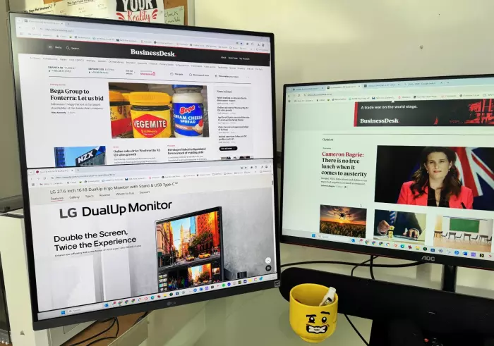 Stack 'em up: The incredible LG Ergo DualUp monitor