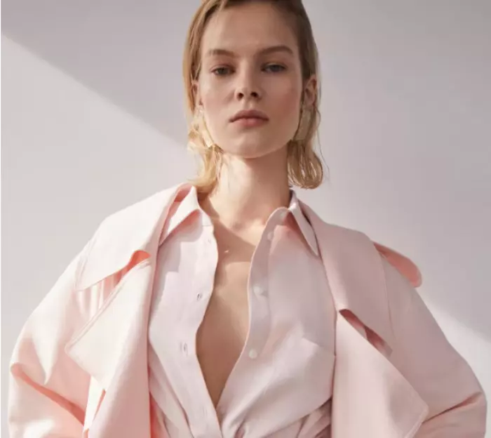 Call It CEO pink: This muted, dusty shade means power in the office