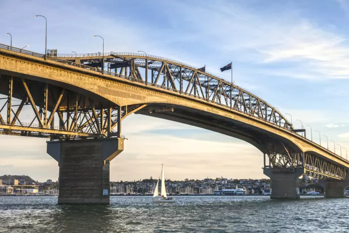 Wake Up Call: Bridge over Auckland waters