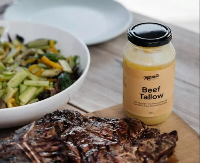 Beef tallow startup brothing with excitement
