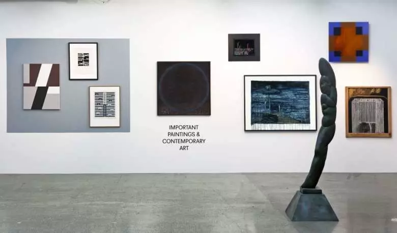 Art + Object has Hotere works, including Black Painting (centre, above text) and Black Window (bottom right) coming up for auction in April. (Photo: Ben Plumbly, Art + Object).